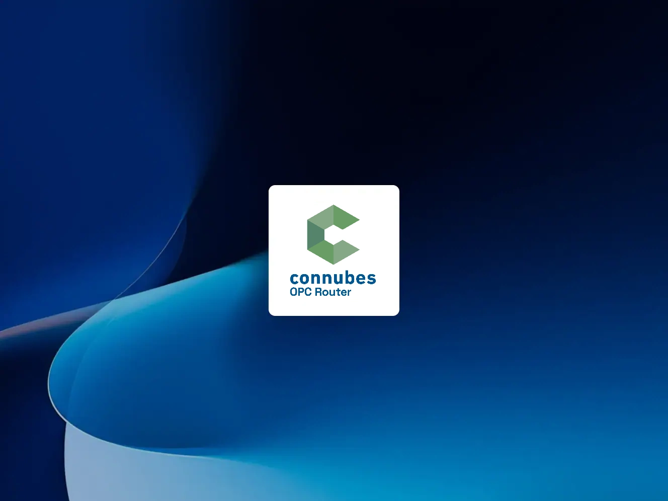 inray connubes OPC Router logo, automation solution for industrial processes, digital, modern.