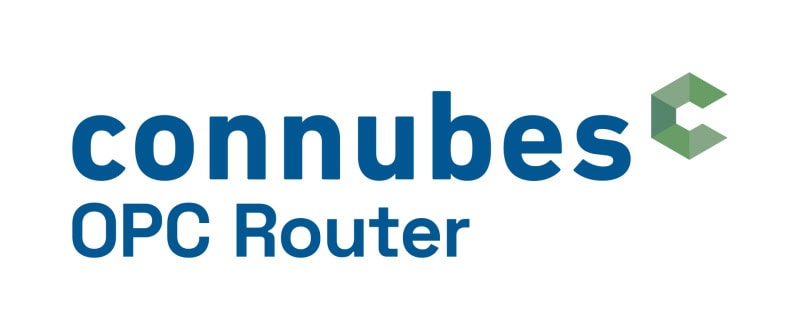 Logo of the connubes OPC Router for Industry 4.0 solutions.